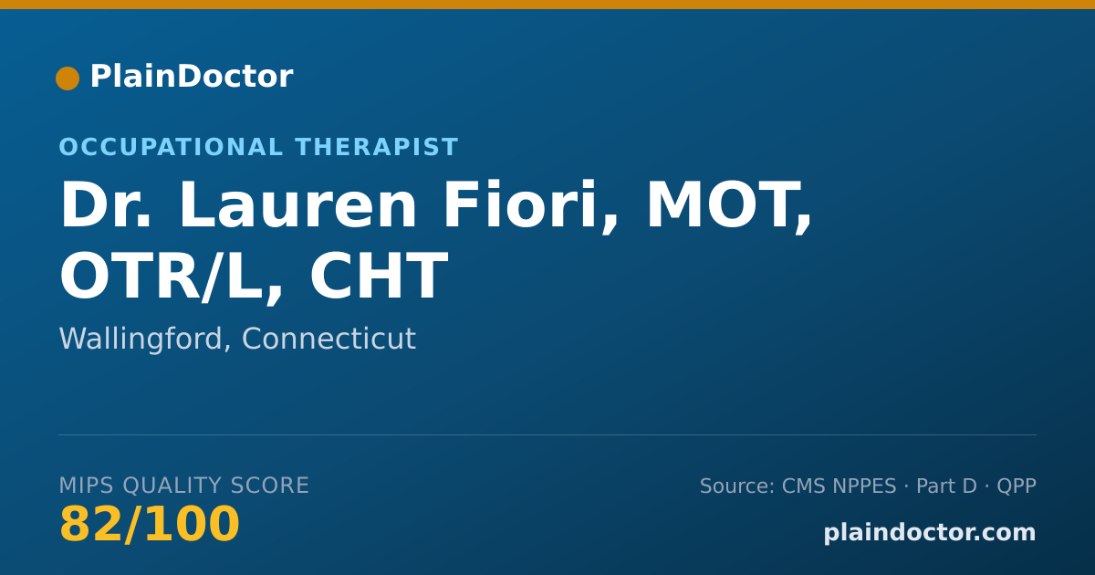 Shareable card for Lauren Fiori, MOT, OTR/L, CHT - Occupational Therapist, Wallingford, CT