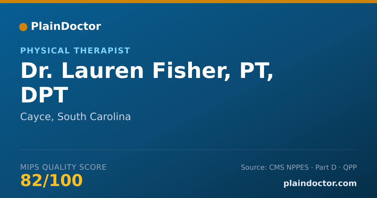 Shareable card for Lauren Fisher, PT, DPT - Physical Therapist, Cayce, SC