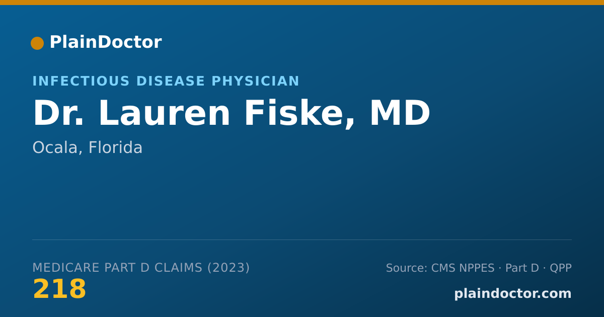 Shareable card for Lauren Fiske, MD - Infectious Disease Physician, Ocala, FL