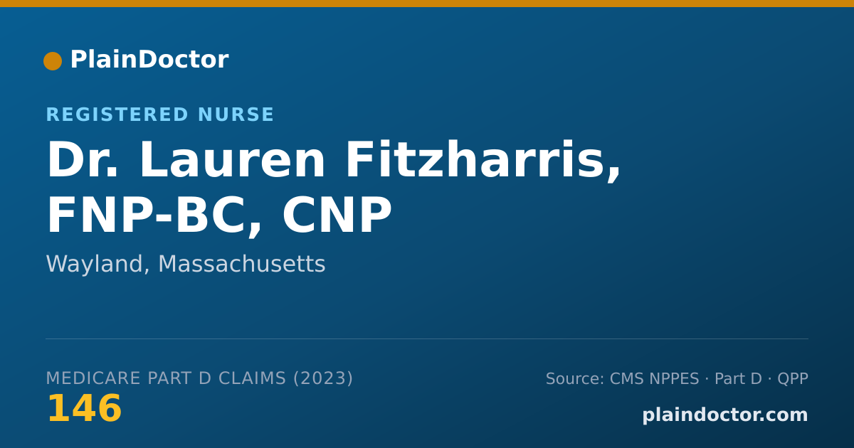 Shareable card for Lauren Fitzharris, FNP-BC, CNP - Registered Nurse, Wayland, MA