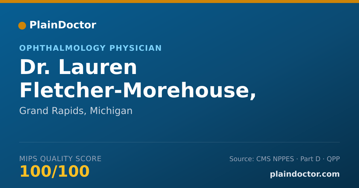 Shareable card for Lauren Fletcher-Morehouse, D.O. - Ophthalmology Physician, Grand Rapids, MI