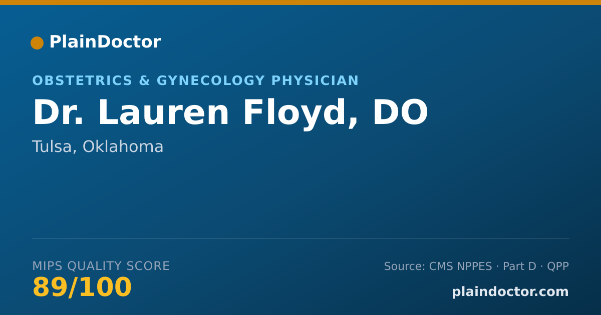 Shareable card for Lauren Floyd, DO - Obstetrics & Gynecology Physician, Tulsa, OK