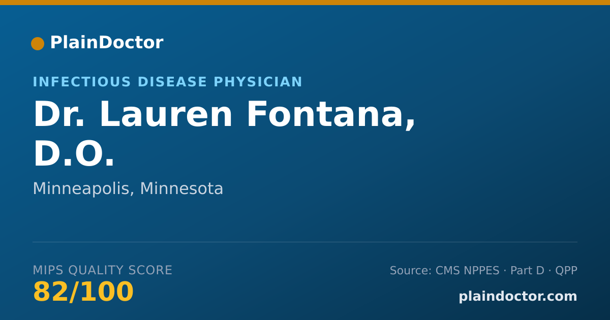 Shareable card for Lauren Fontana, D.O. - Infectious Disease Physician, Minneapolis, MN