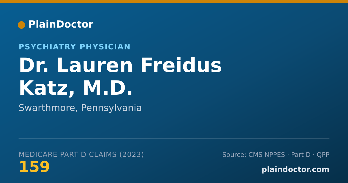 Shareable card for Lauren Freidus Katz, M.D. - Psychiatry Physician, Swarthmore, PA