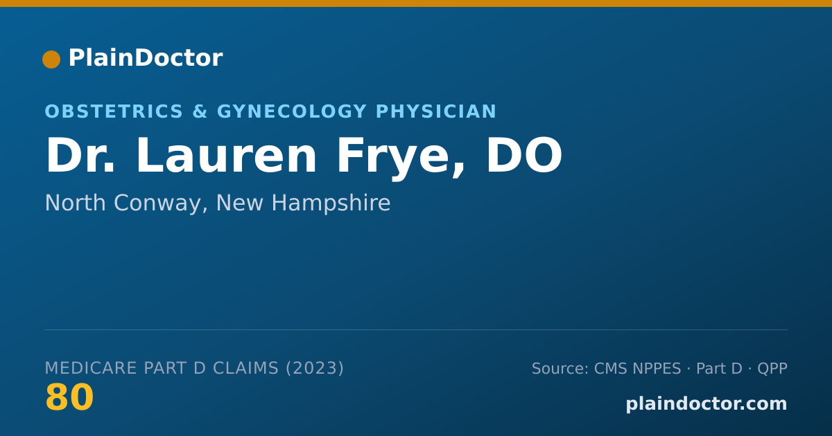 Shareable card for Lauren Frye, DO - Obstetrics & Gynecology Physician, North Conway, NH