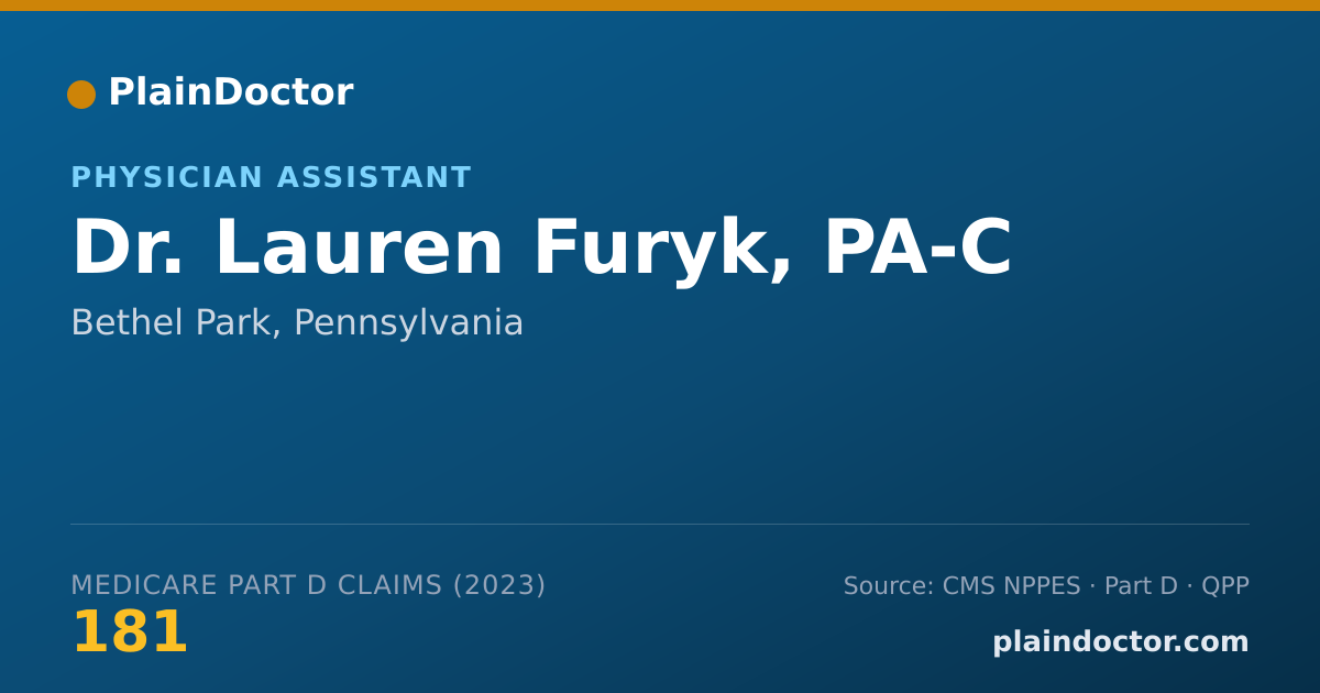 Shareable card for Lauren Furyk, PA-C - Physician Assistant, Bethel Park, PA