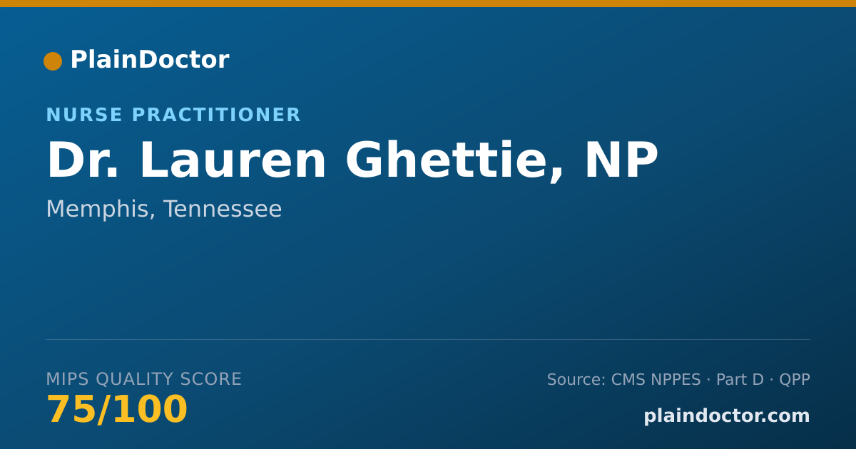 Shareable card for Lauren Ghettie, NP - Nurse Practitioner, Memphis, TN