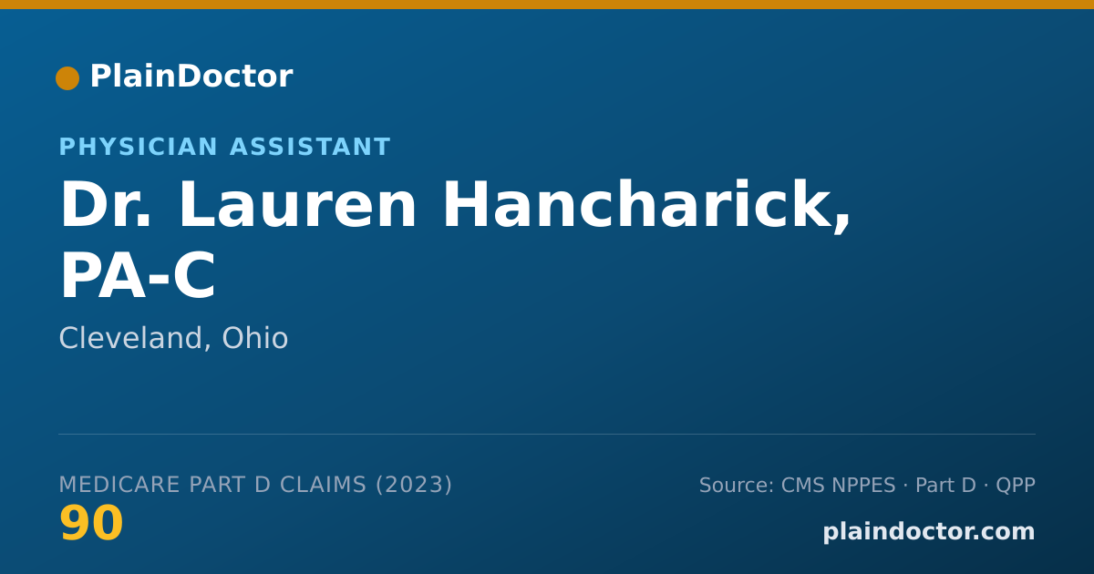 Shareable card for Lauren Hancharick, PA-C - Physician Assistant, Cleveland, OH