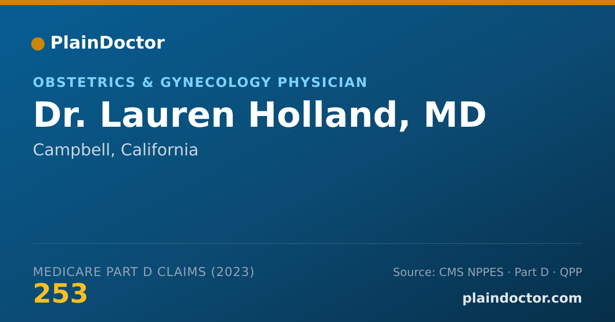 Shareable card for Lauren Holland, MD - Obstetrics & Gynecology Physician, Campbell, CA