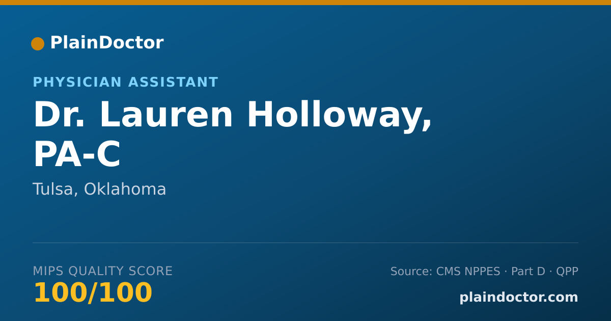 Shareable card for Lauren Holloway, PA-C - Physician Assistant, Tulsa, OK
