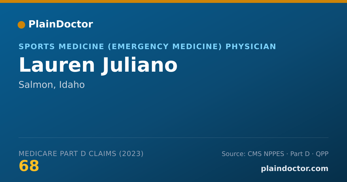 Shareable card for Lauren Juliano - Sports Medicine (Emergency Medicine) Physician, Salmon, ID