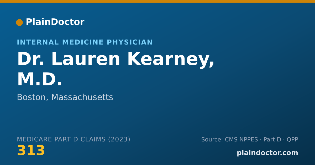 Shareable card for Lauren Kearney, M.D. - Internal Medicine Physician, Boston, MA