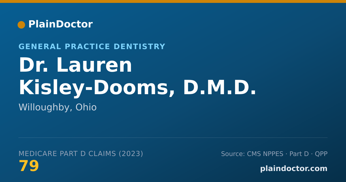 Shareable card for Lauren Kisley-Dooms, D.M.D. - General Practice Dentistry, Willoughby, OH