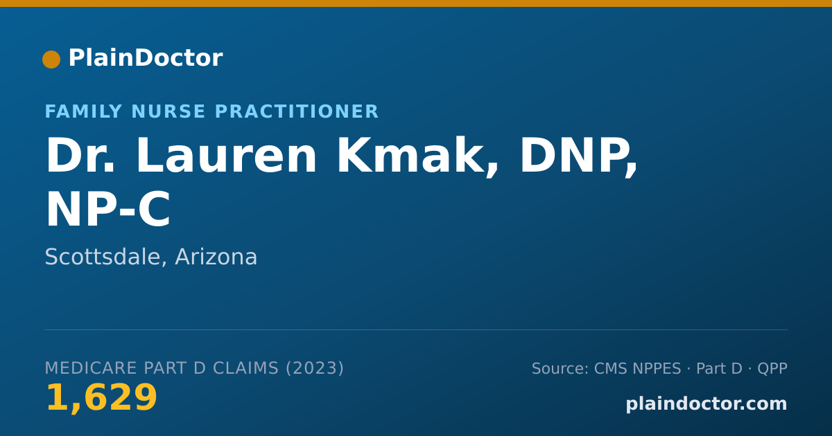 Shareable card for Lauren Kmak, DNP, NP-C - Family Nurse Practitioner, Scottsdale, AZ