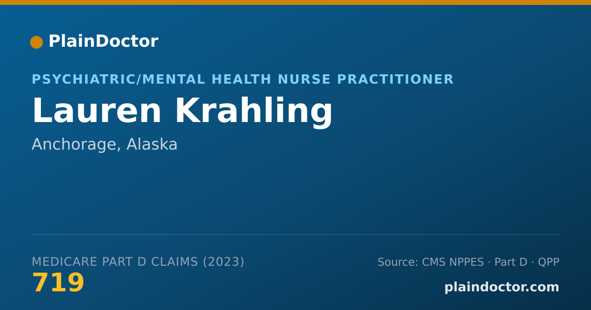 Shareable card for Lauren Krahling - Psychiatric/Mental Health Nurse Practitioner, Anchorage, AK