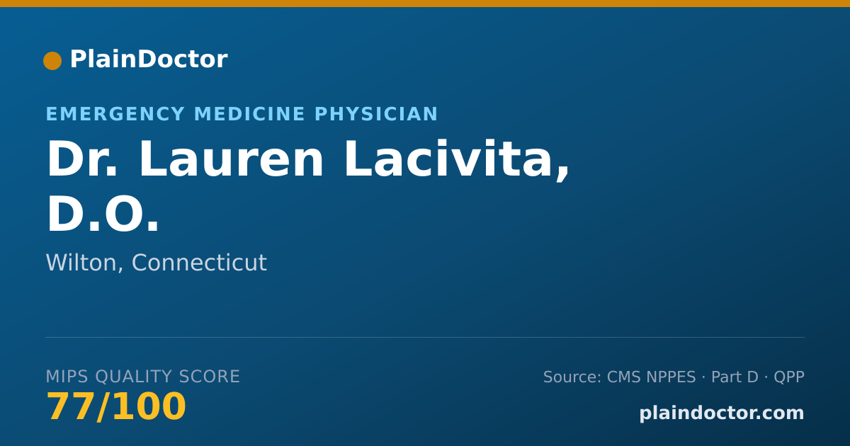 Shareable card for Lauren Lacivita, D.O. - Emergency Medicine Physician, Wilton, CT