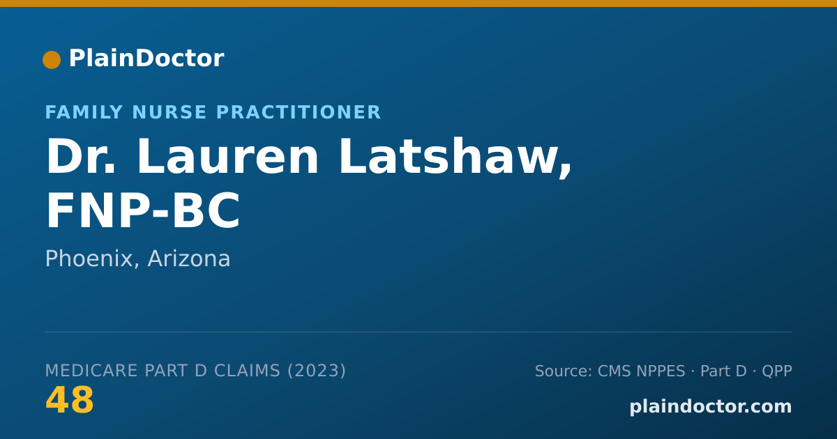 Shareable card for Lauren Latshaw, FNP-BC - Family Nurse Practitioner, Phoenix, AZ