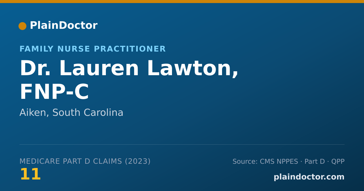 Shareable card for Lauren Lawton, FNP-C - Family Nurse Practitioner, Aiken, SC