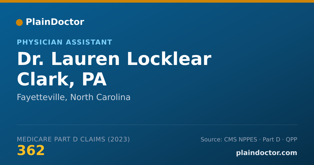 Shareable card for Lauren Locklear Clark, PA - Physician Assistant, Fayetteville, NC