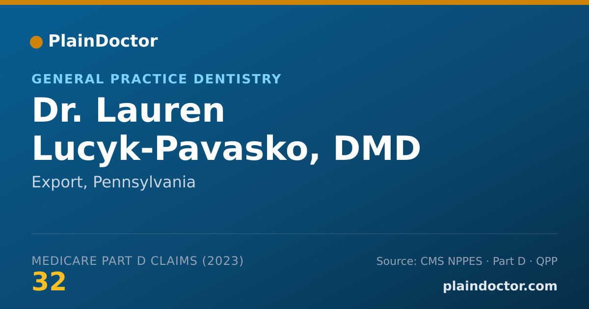 Shareable card for Lauren Lucyk-Pavasko, DMD - General Practice Dentistry, Export, PA