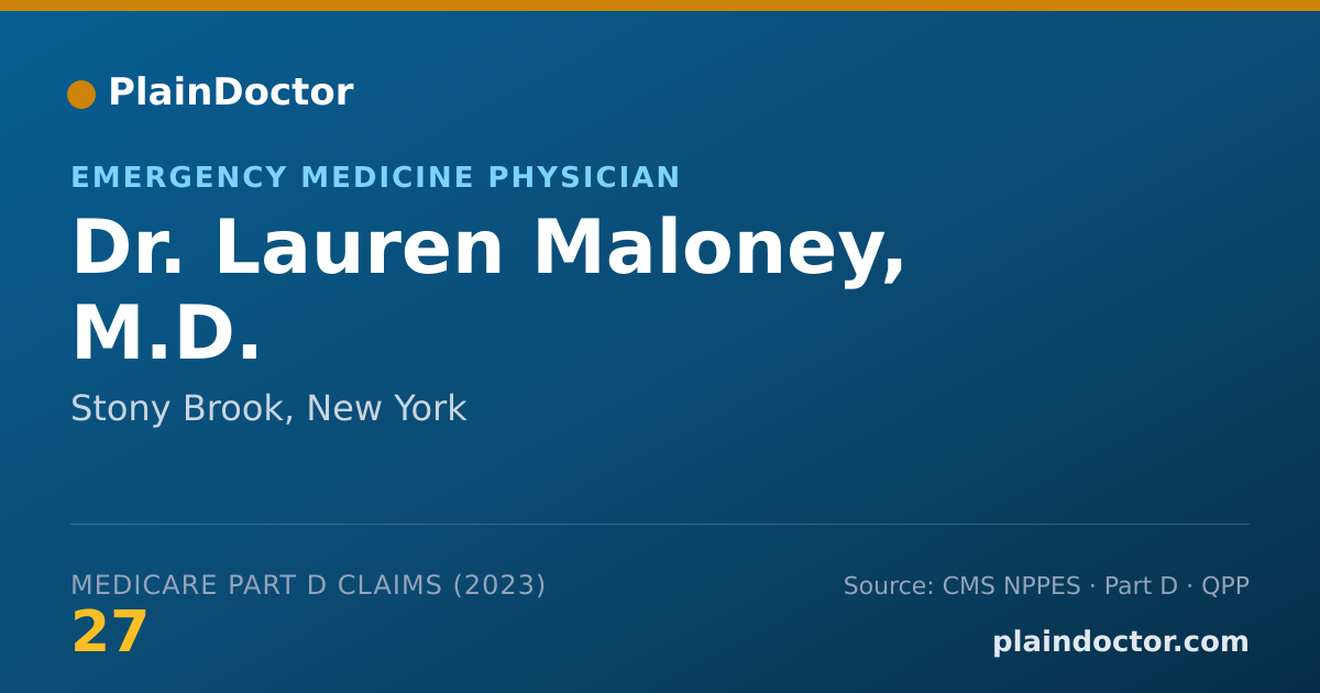 Shareable card for Lauren Maloney, M.D. - Emergency Medicine Physician, Stony Brook, NY