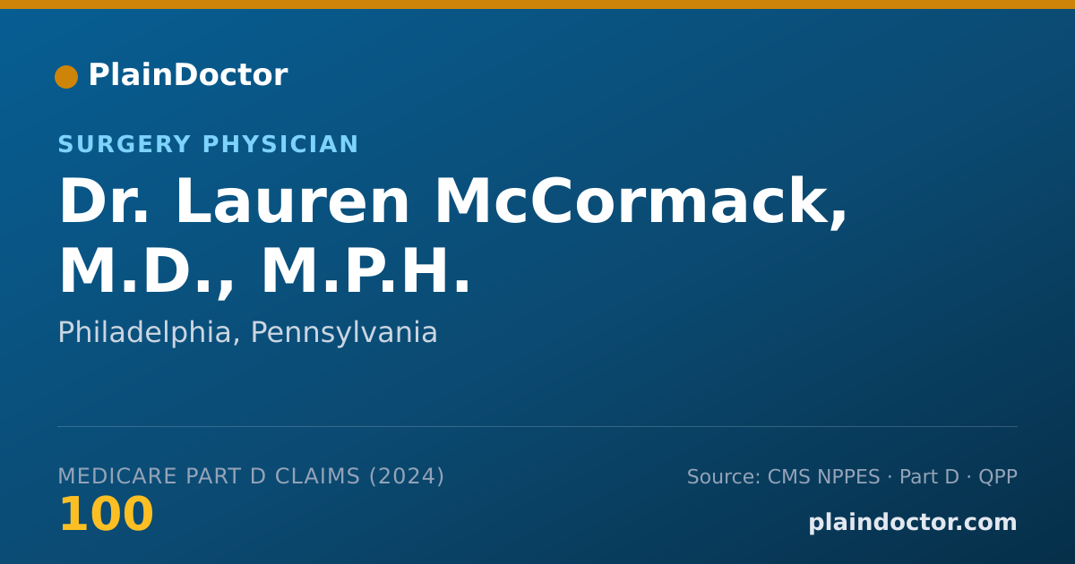 Shareable card for Lauren McCormack, M.D., M.P.H. - Surgery Physician, Philadelphia, PA