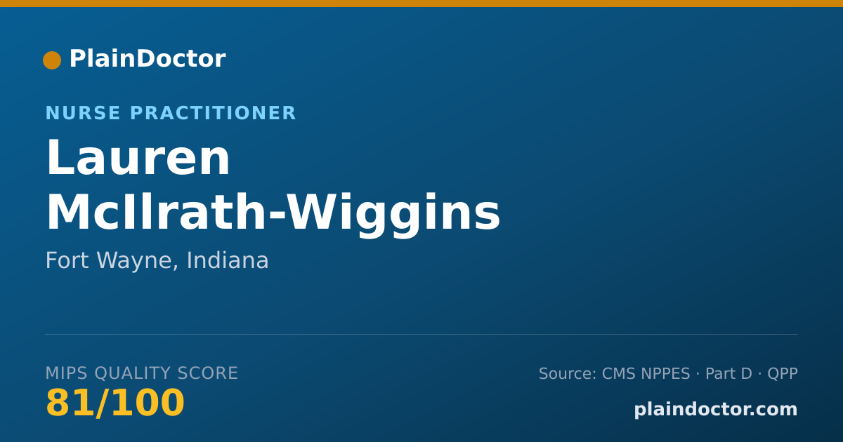 Shareable card for Lauren McIlrath-Wiggins - Nurse Practitioner, Fort Wayne, IN