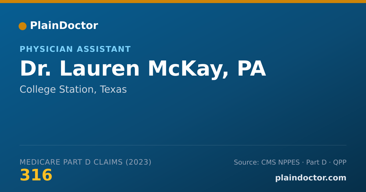 Shareable card for Lauren McKay, PA - Physician Assistant, College Station, TX