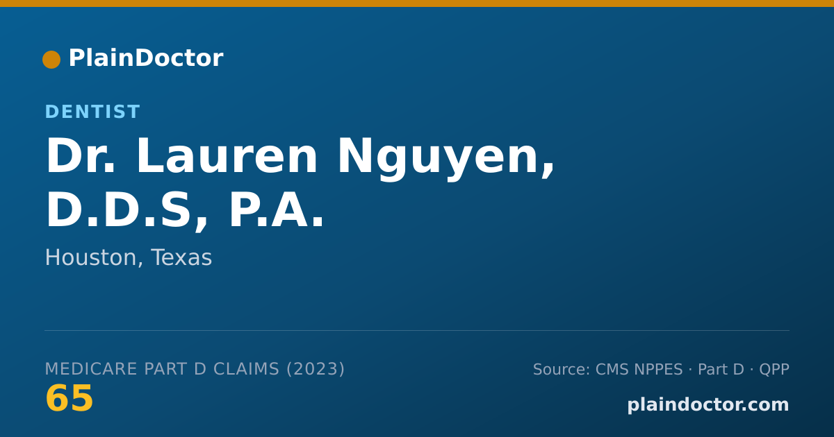Shareable card for Lauren Nguyen, D.D.S, P.A. - Dentist, Houston, TX