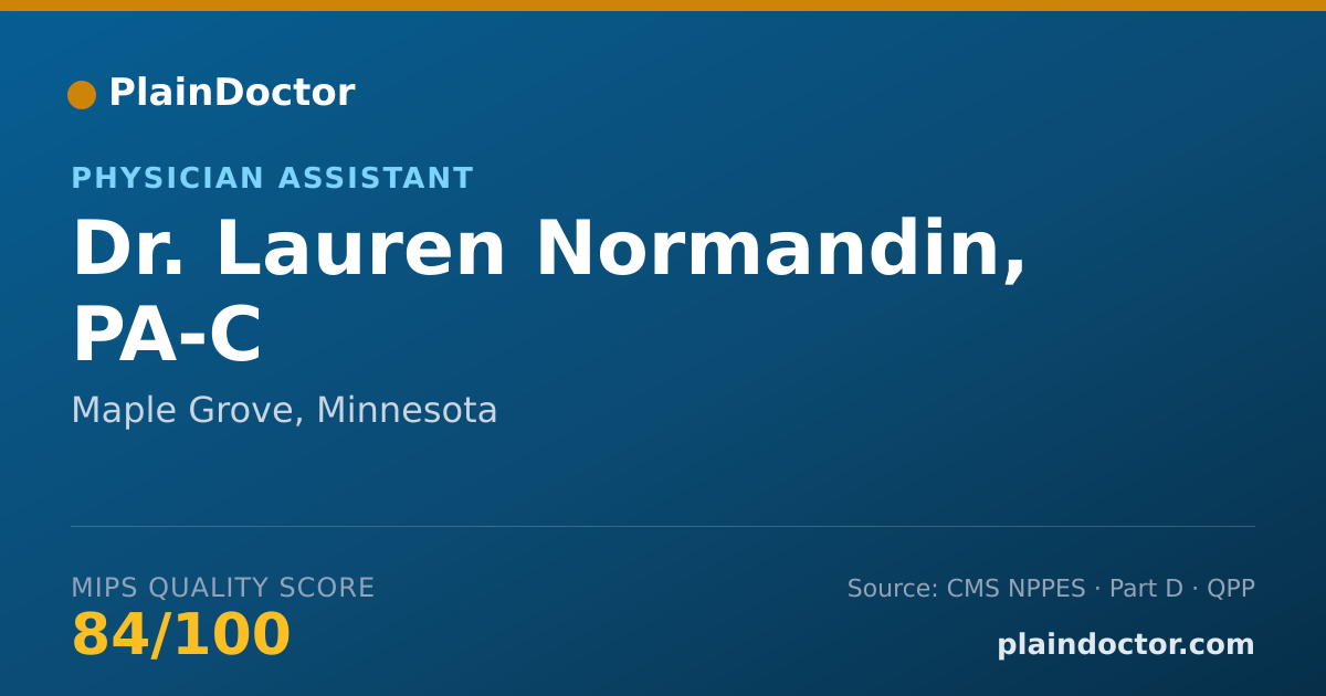 Shareable card for Lauren Normandin, PA-C - Physician Assistant, Maple Grove, MN