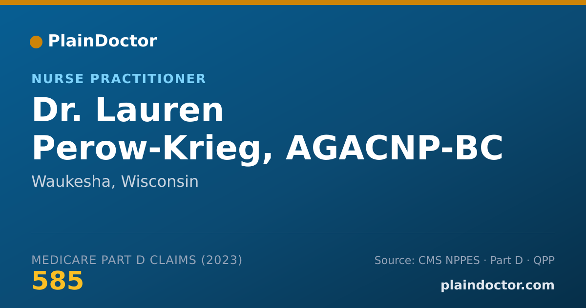 Shareable card for Lauren Perow-Krieg, AGACNP-BC - Nurse Practitioner, Waukesha, WI