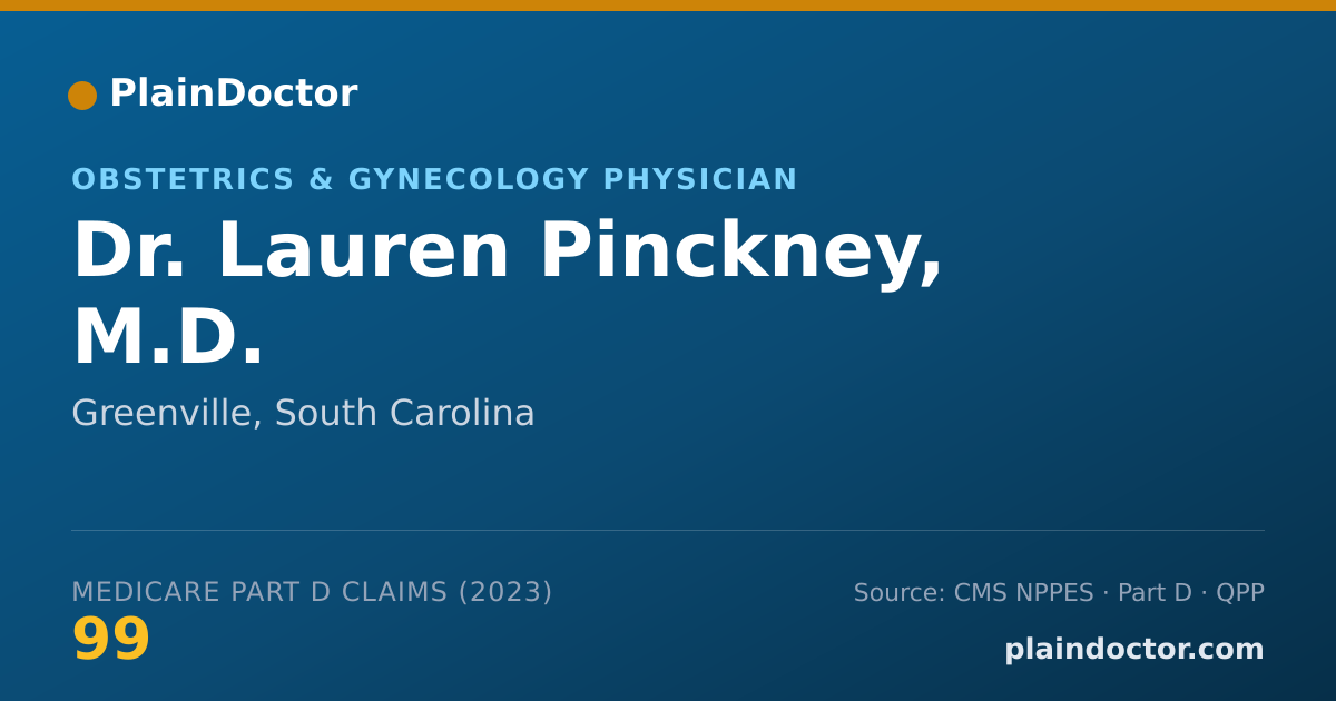 Shareable card for Lauren Pinckney, M.D. - Obstetrics & Gynecology Physician, Greenville, SC