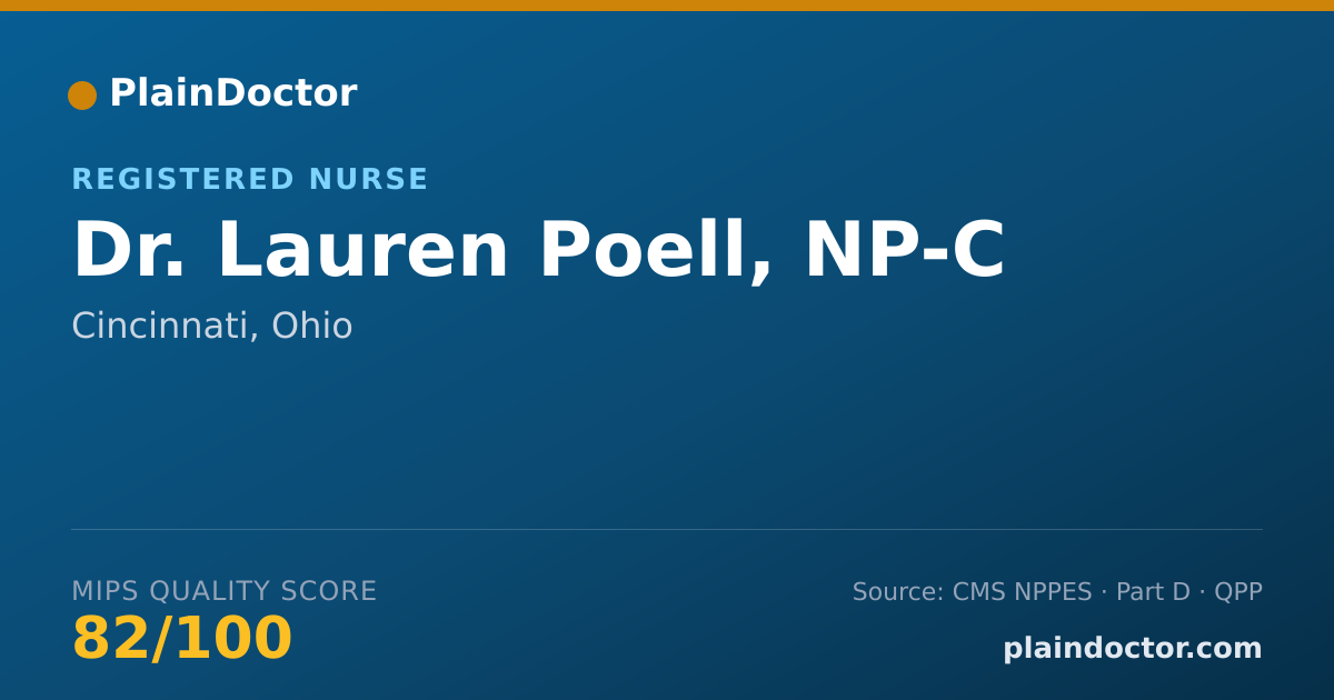 Shareable card for Lauren Poell, NP-C - Registered Nurse, Cincinnati, OH
