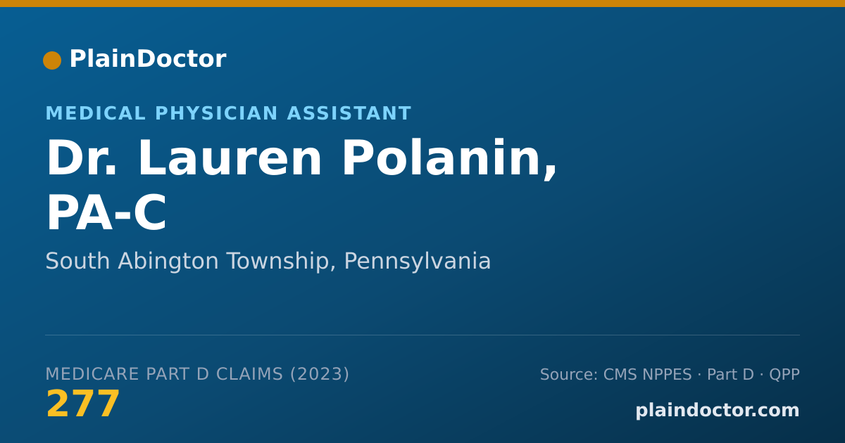 Shareable card for Lauren Polanin, PA-C - Medical Physician Assistant, South Abington Township, PA