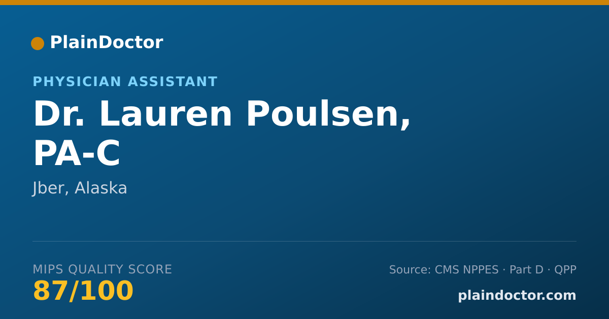 Shareable card for Lauren Poulsen, PA-C - Physician Assistant, Jber, AK