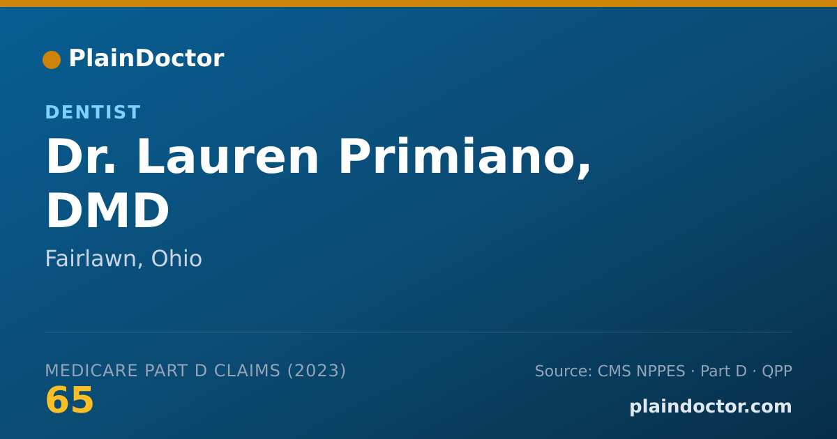 Shareable card for Lauren Primiano, DMD - Dentist, Fairlawn, OH