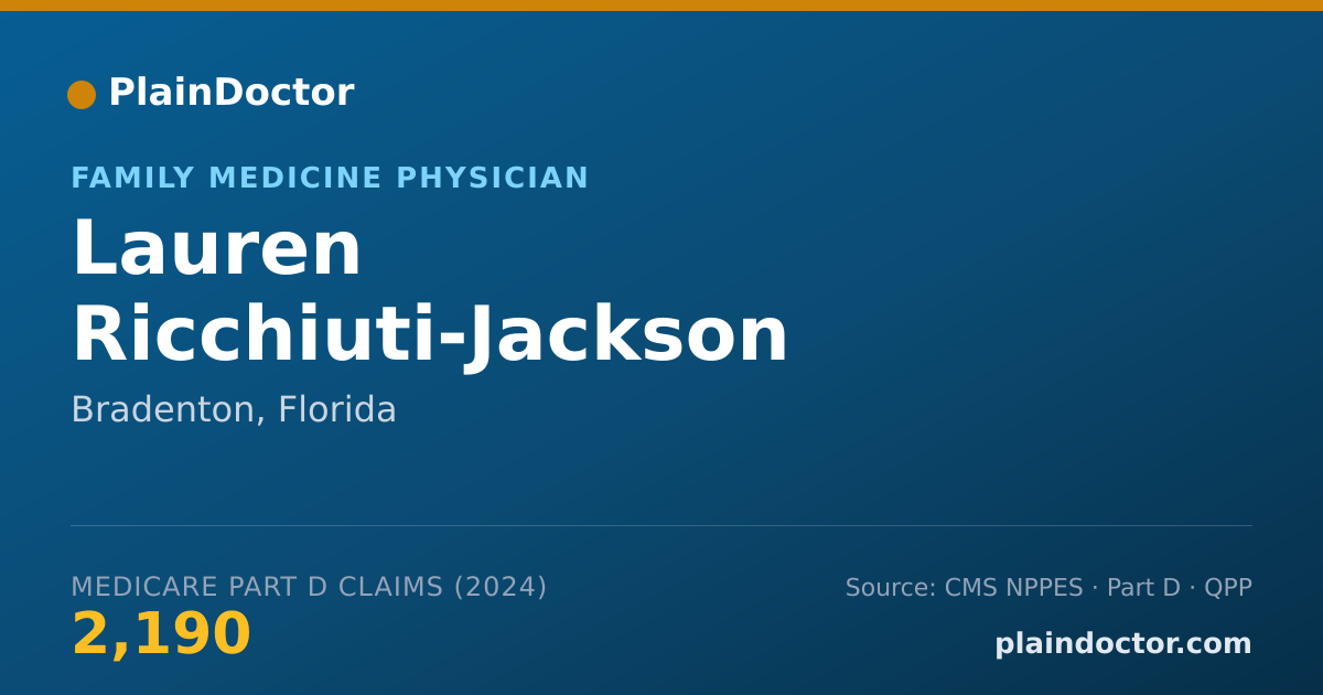 Shareable card for Lauren Ricchiuti-Jackson - Family Medicine Physician, Bradenton, FL