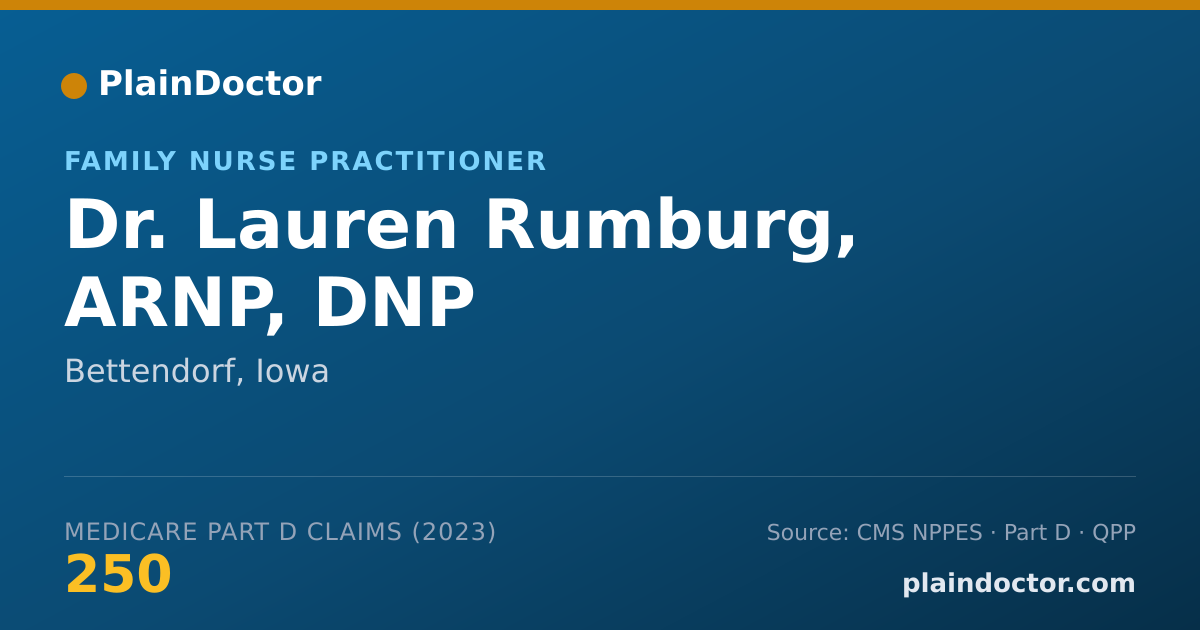Shareable card for Lauren Rumburg, ARNP, DNP - Family Nurse Practitioner, Bettendorf, IA