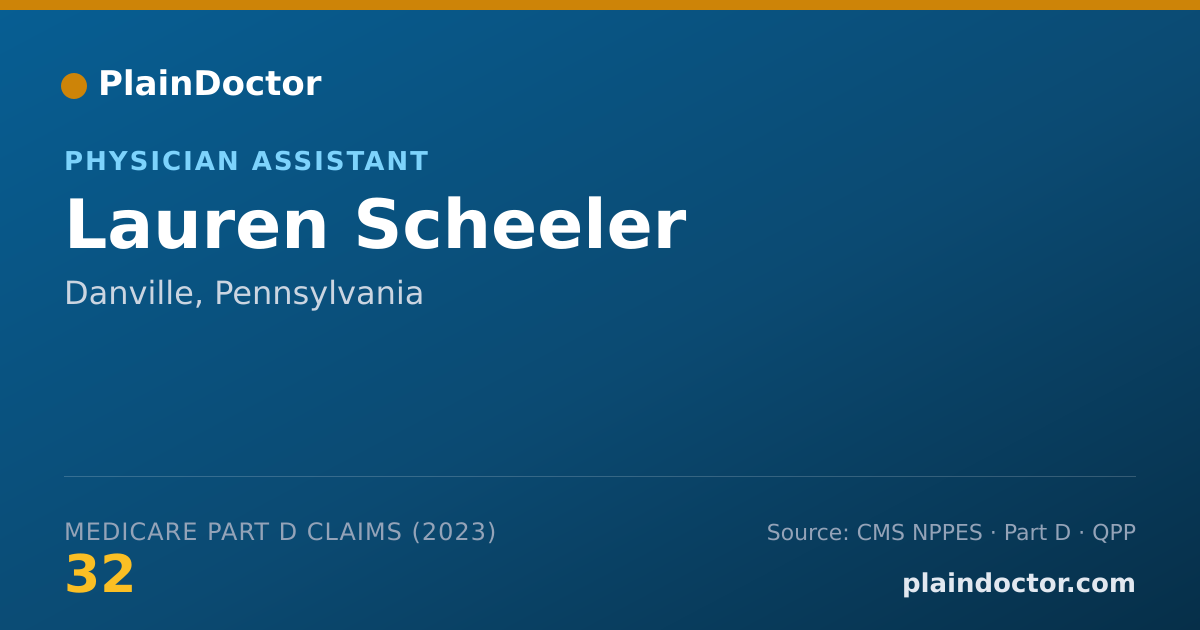 Shareable card for Lauren Scheeler - Physician Assistant, Danville, PA