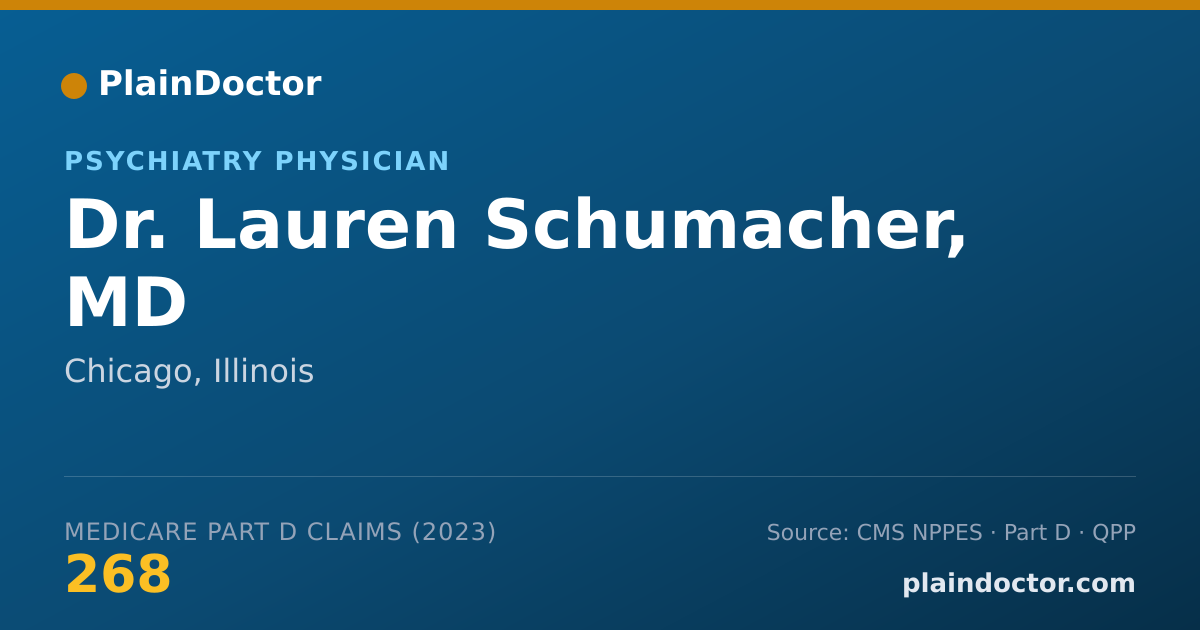 Shareable card for Lauren Schumacher, MD - Psychiatry Physician, Chicago, IL