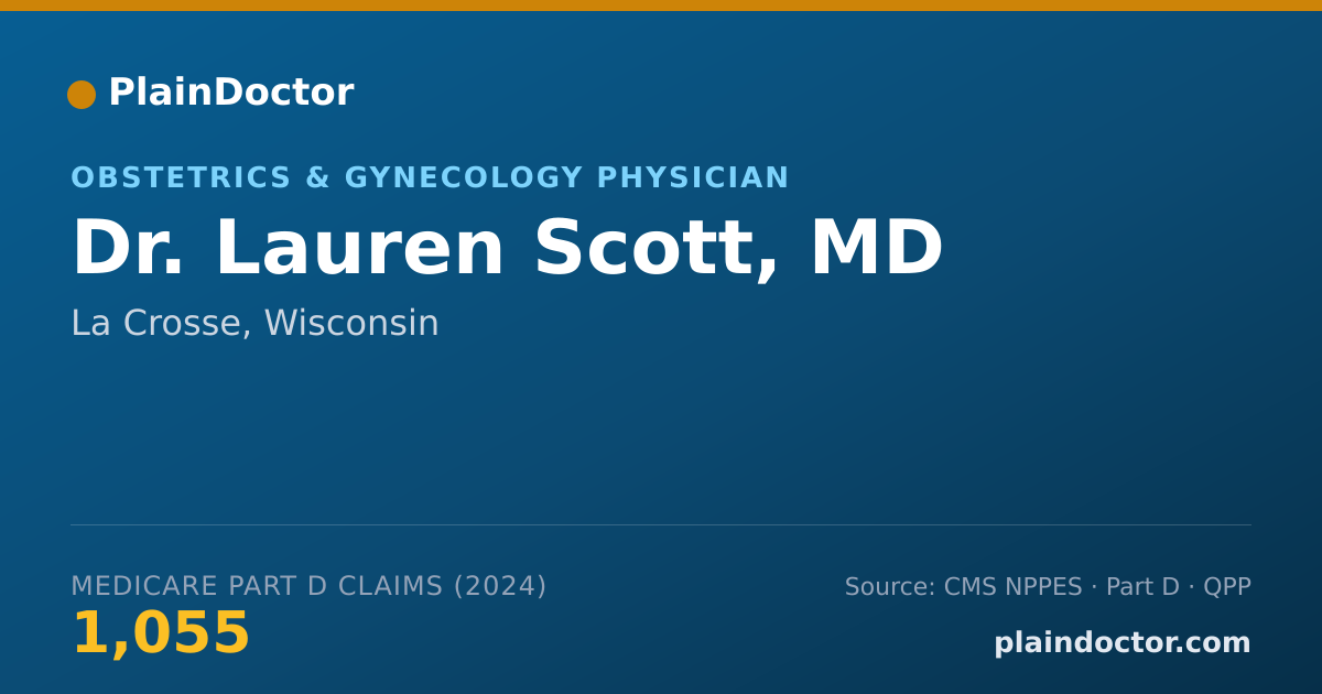 Shareable card for Lauren Scott, MD - Obstetrics & Gynecology Physician, La Crosse, WI