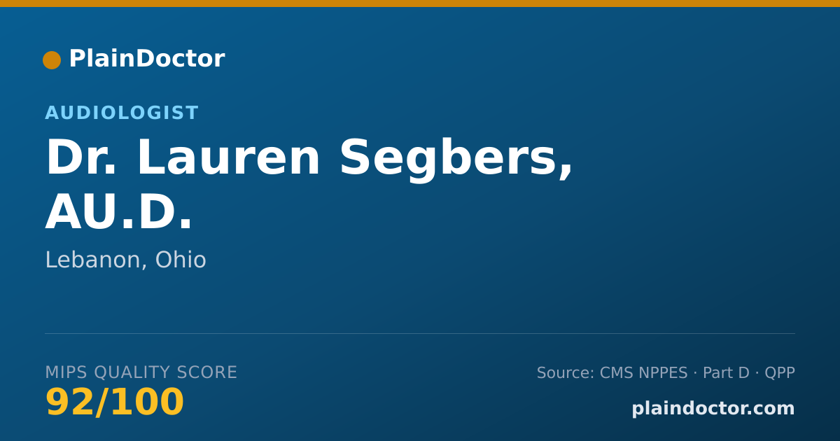 Shareable card for Lauren Segbers, AU.D. - Audiologist, Lebanon, OH