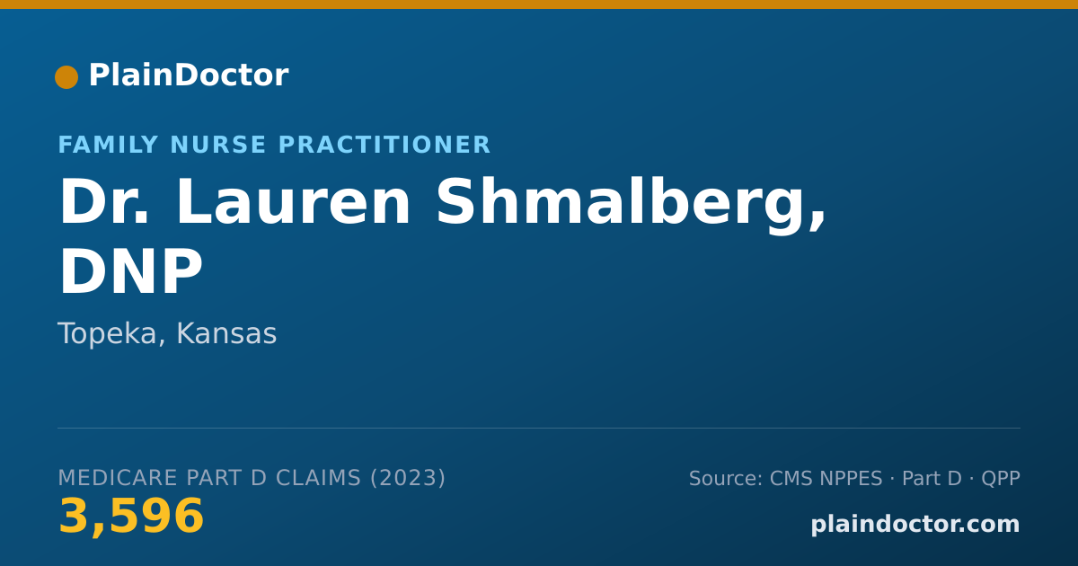 Shareable card for Lauren Shmalberg, DNP - Family Nurse Practitioner, Topeka, KS