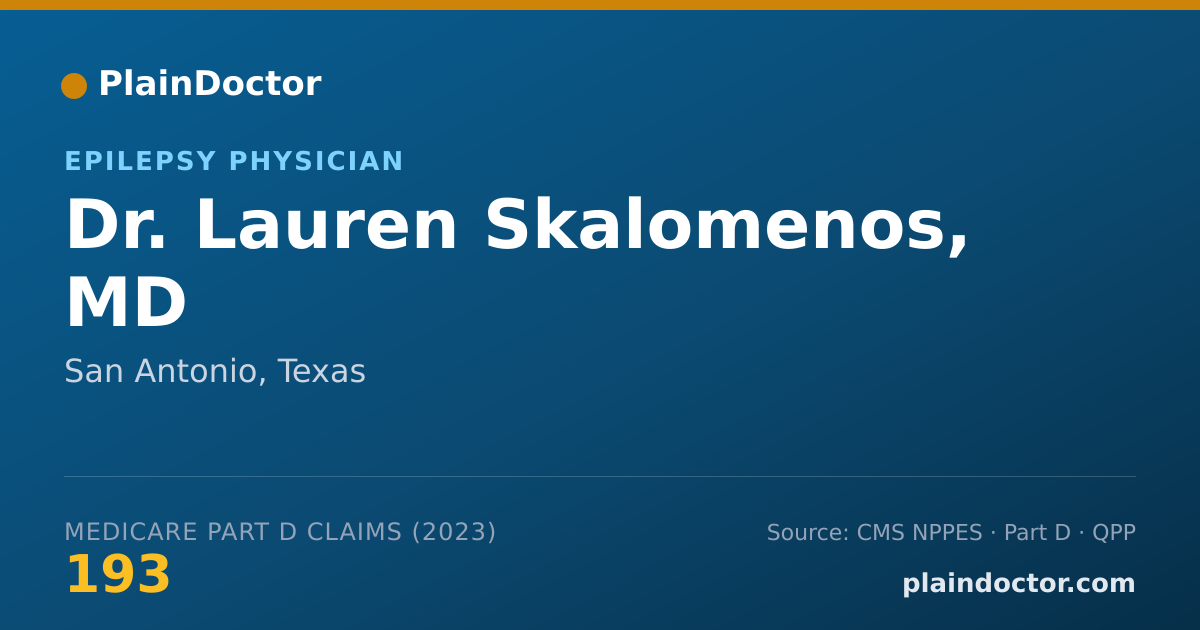 Shareable card for Lauren Skalomenos, MD - Epilepsy Physician, San Antonio, TX