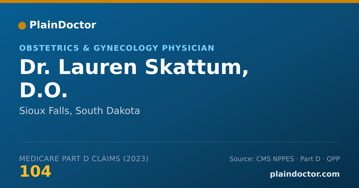 Shareable card for Lauren Skattum, D.O. - Obstetrics & Gynecology Physician, Sioux Falls, SD