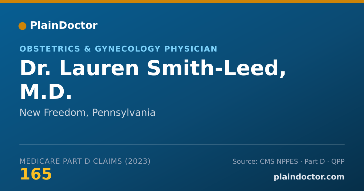 Shareable card for Lauren Smith-Leed, M.D. - Obstetrics & Gynecology Physician, New Freedom, PA