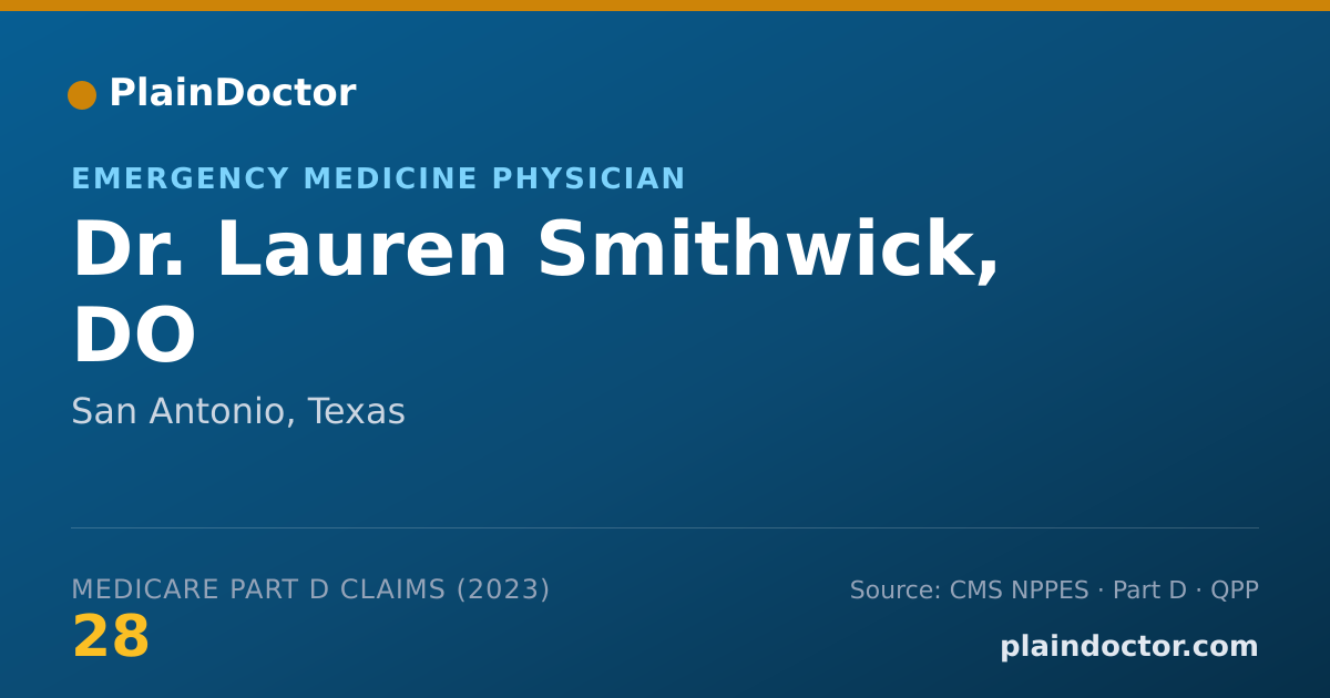 Shareable card for Lauren Smithwick, DO - Emergency Medicine Physician, San Antonio, TX