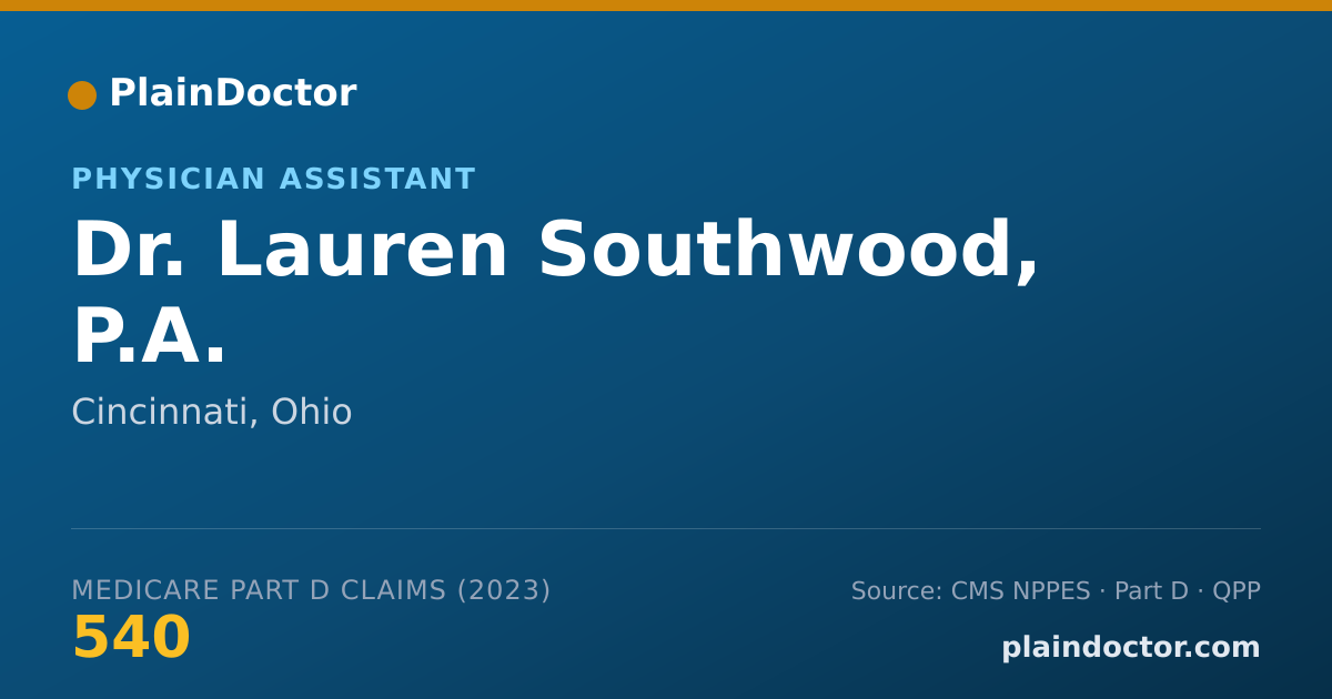 Shareable card for Lauren Southwood, P.A. - Physician Assistant, Cincinnati, OH