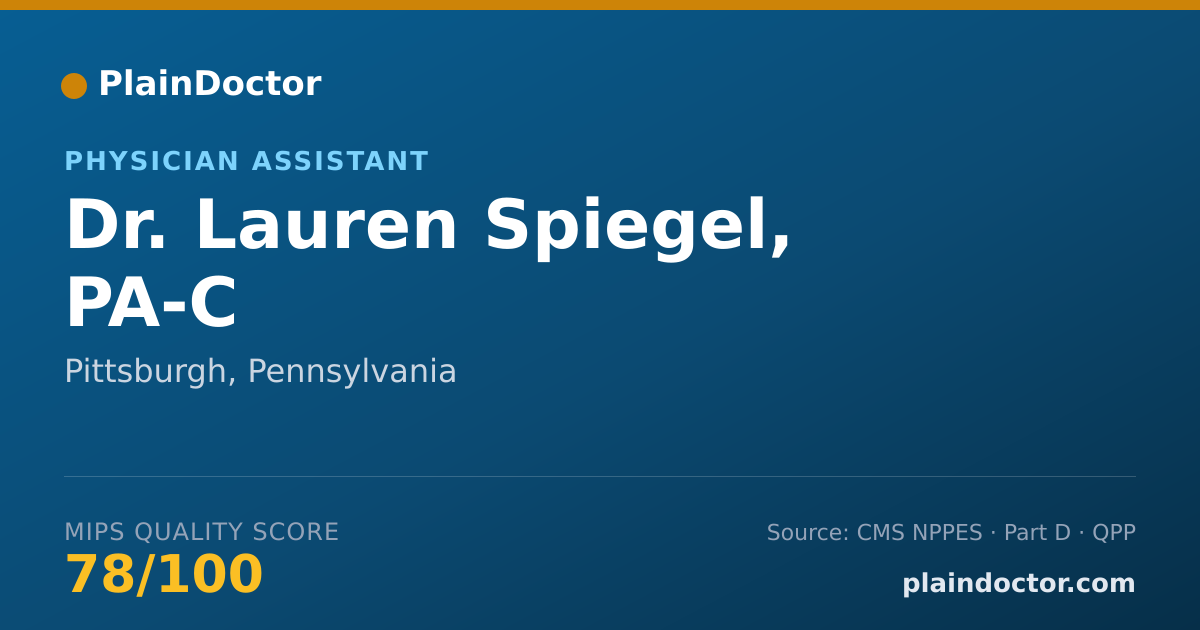 Shareable card for Lauren Spiegel, PA-C - Physician Assistant, Pittsburgh, PA