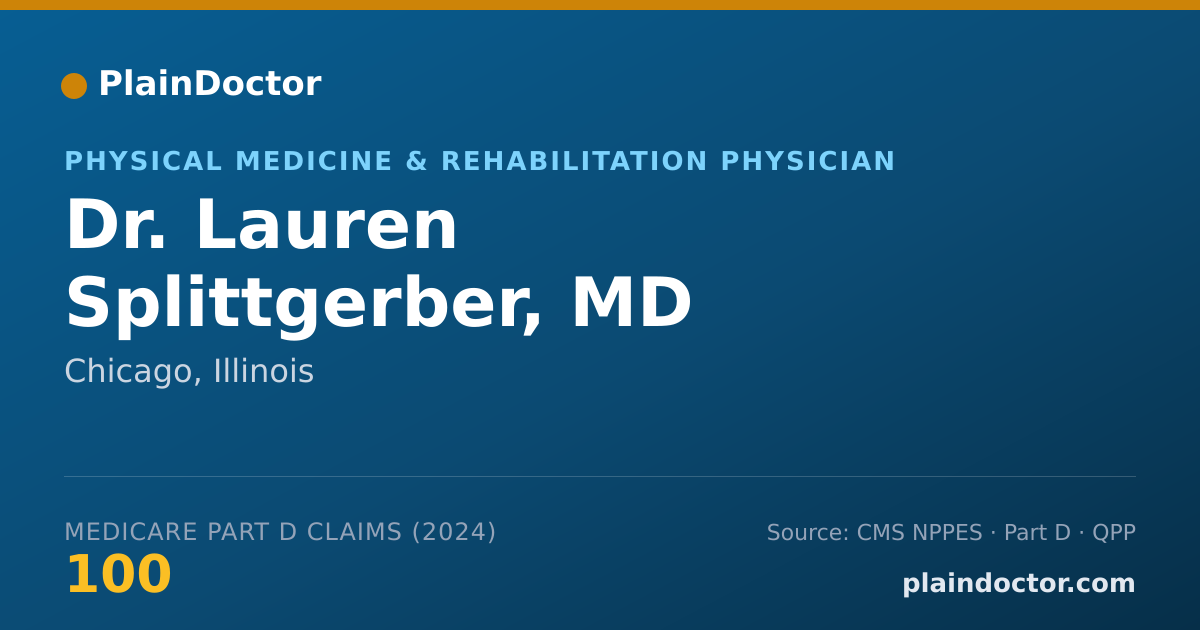 Shareable card for Lauren Splittgerber, MD - Physical Medicine & Rehabilitation Physician, Chicago, IL